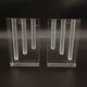 Duo Vase Bloc Résine Lucite Triple Cheminée Plexiglas Design Postmoderne