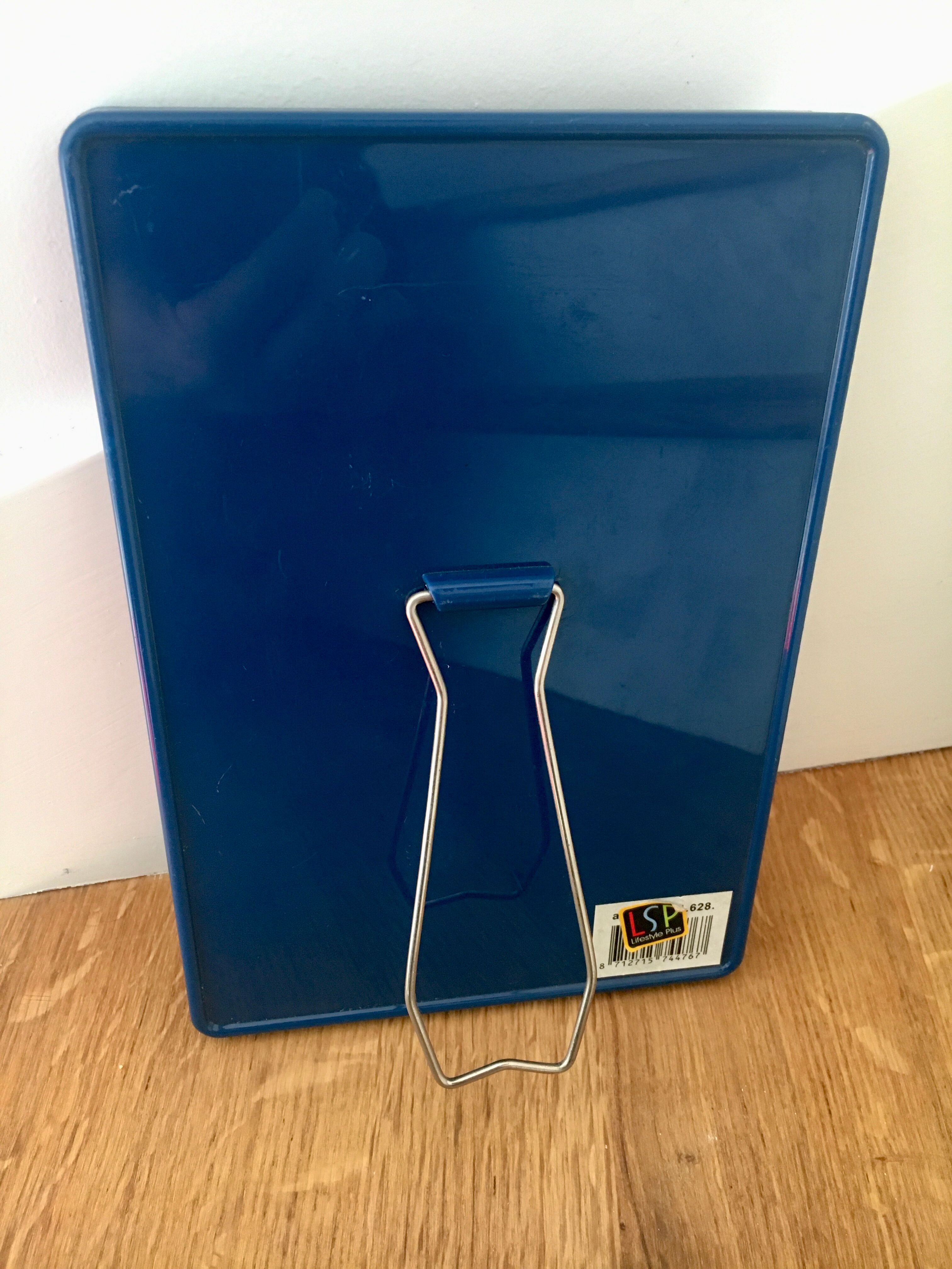 80s hand mirror navy blue frame