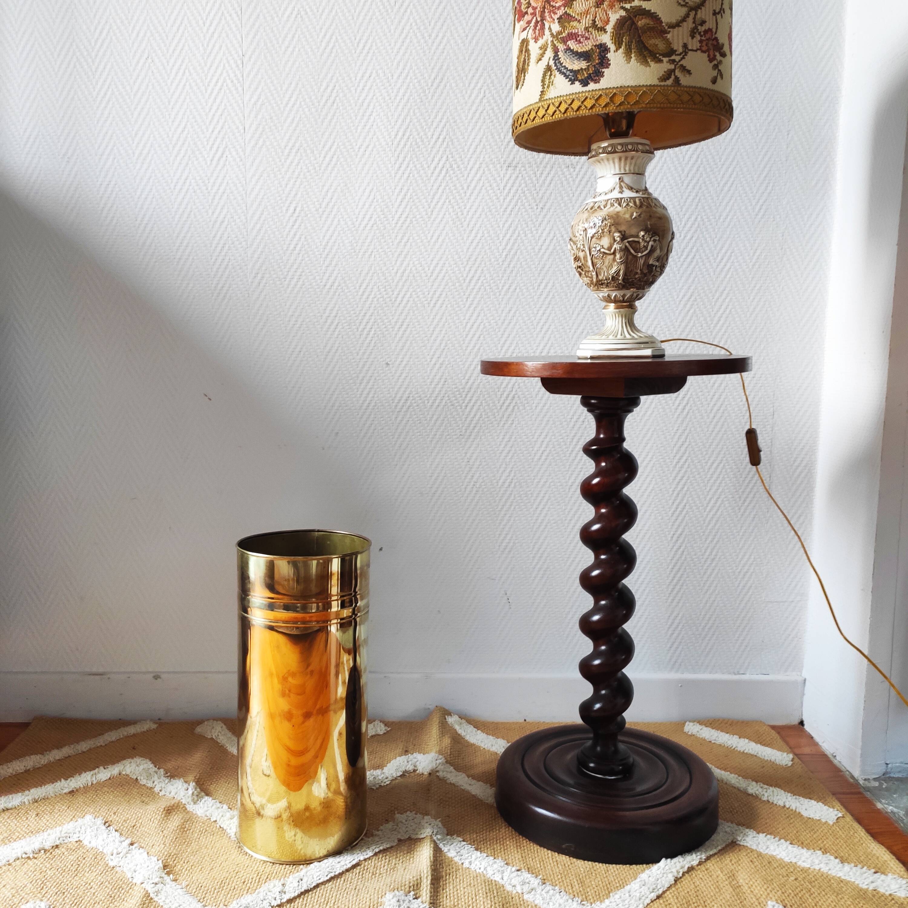 Vintage 1970s brass umbrella stand