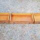 Vintage chest of drawers in golden oak from the 50s with 3 drawers and spindle-legged shelf