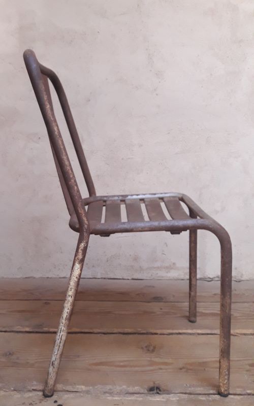 Chaise industrielle tolix t4 métal 1930-1940