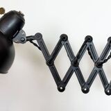 Black Industrial Bauhaus Scissor Wall Lamp from Kaiser Idell, 1930s