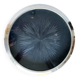 Trivet in cut glass and silver metal