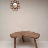 “Tree trunk” coffee table in raw wood from the 70s
