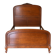 Double bed Louis XV carved walnut with roses and cabriole legs.