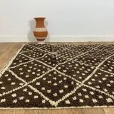 Traditional Berber rug dyed with walnut 240 x 150 cm