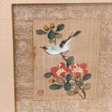 Pair of paintings on silk, China, trendy birds