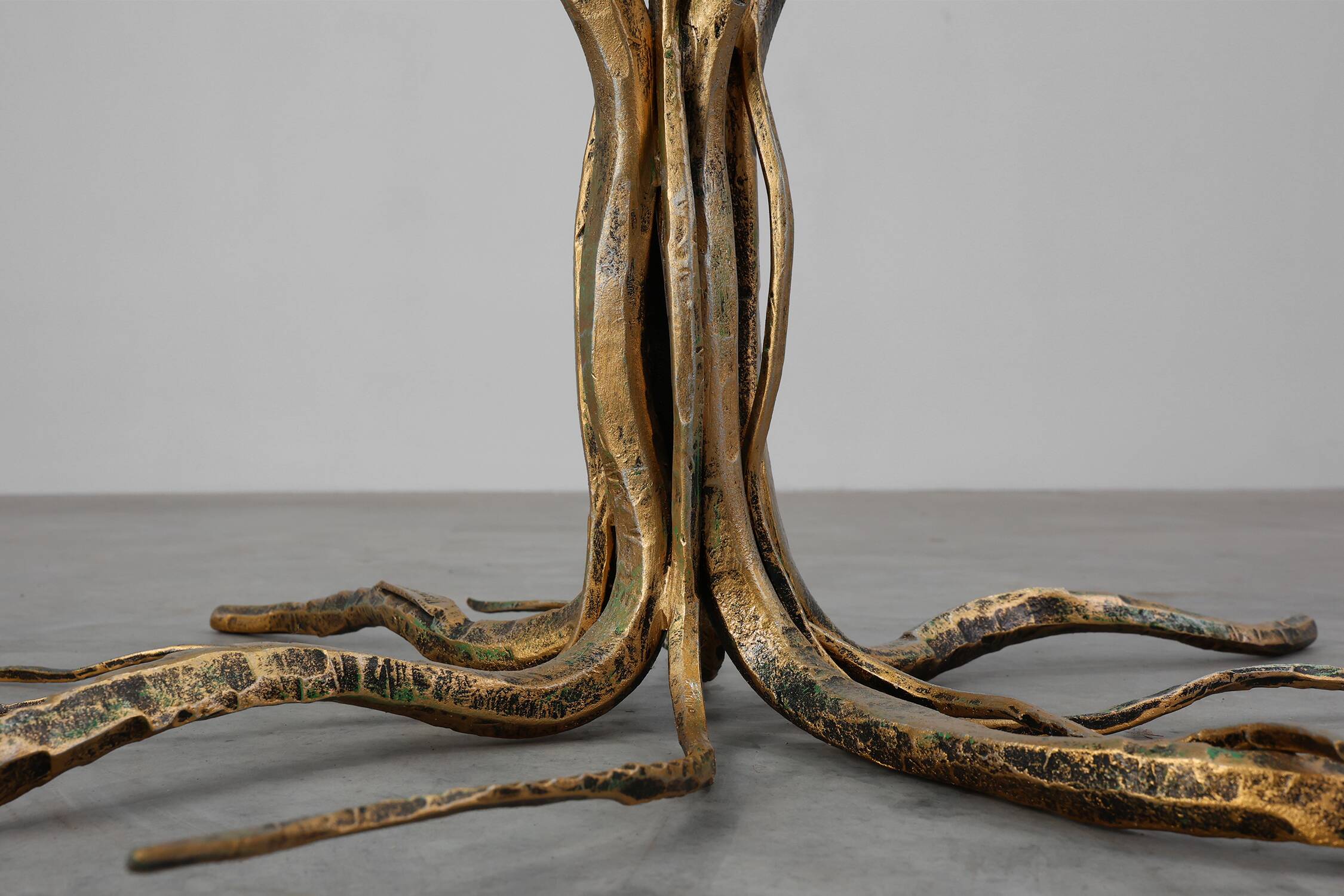 Mid-century forged metal coffee table by Salvino Marsura, Italy 1960s