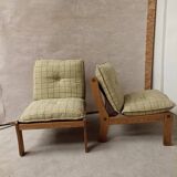 Paire de chauffeuses vintage