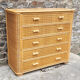 Commode bambou rotin, vintage, années 60