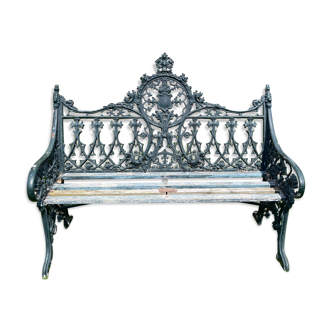 Neo-Gothic cast iron garden bench