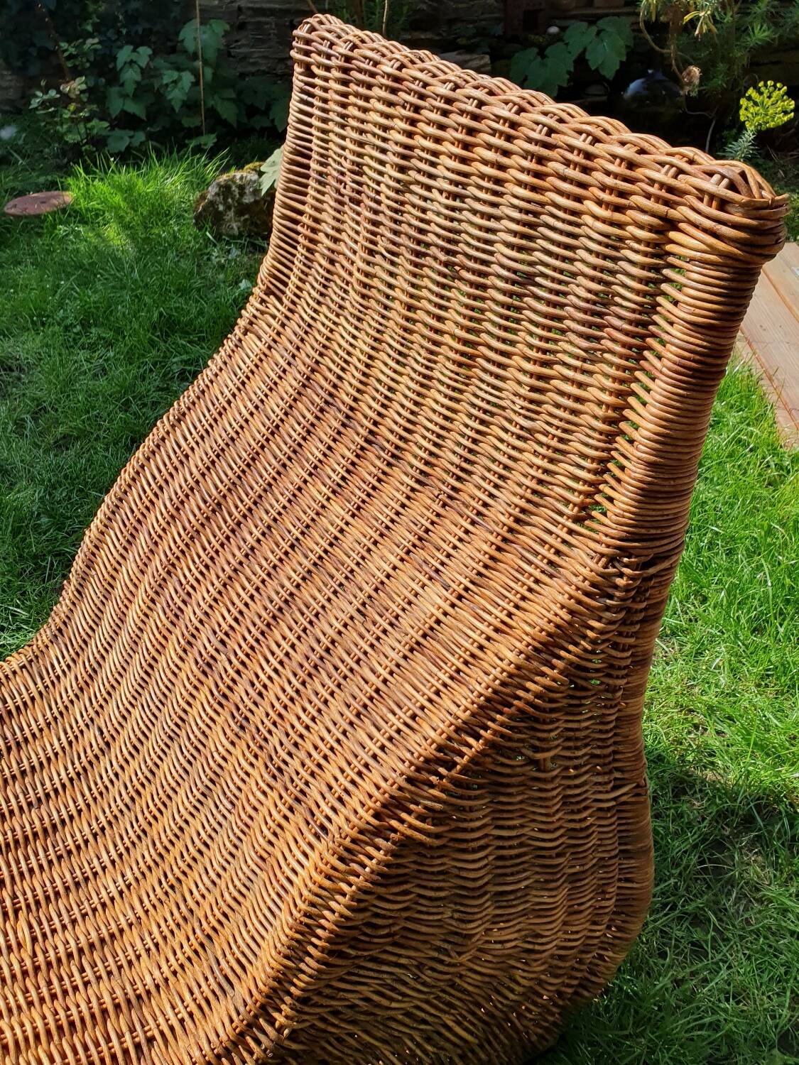 Karlskrona rattan chaise longue by Karl Malmvall for Ikea