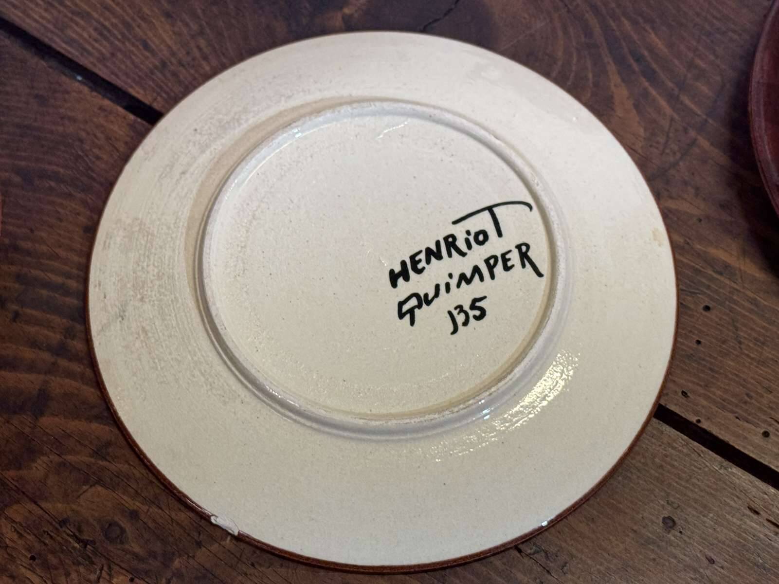 Quimper earthenware service from the 1930s-40s.