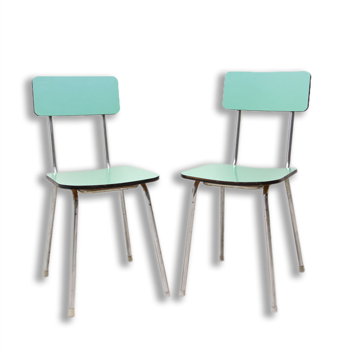 Paire de chaises café en formica de couleur tchécoslovaque, années 1960