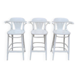 Set of 3 bentwood restaurant bar stools bistro