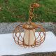 70s rattan pendant light