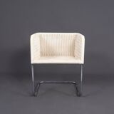 Tecta D43 White Cantilever Chairs, 1980s, Set of 4