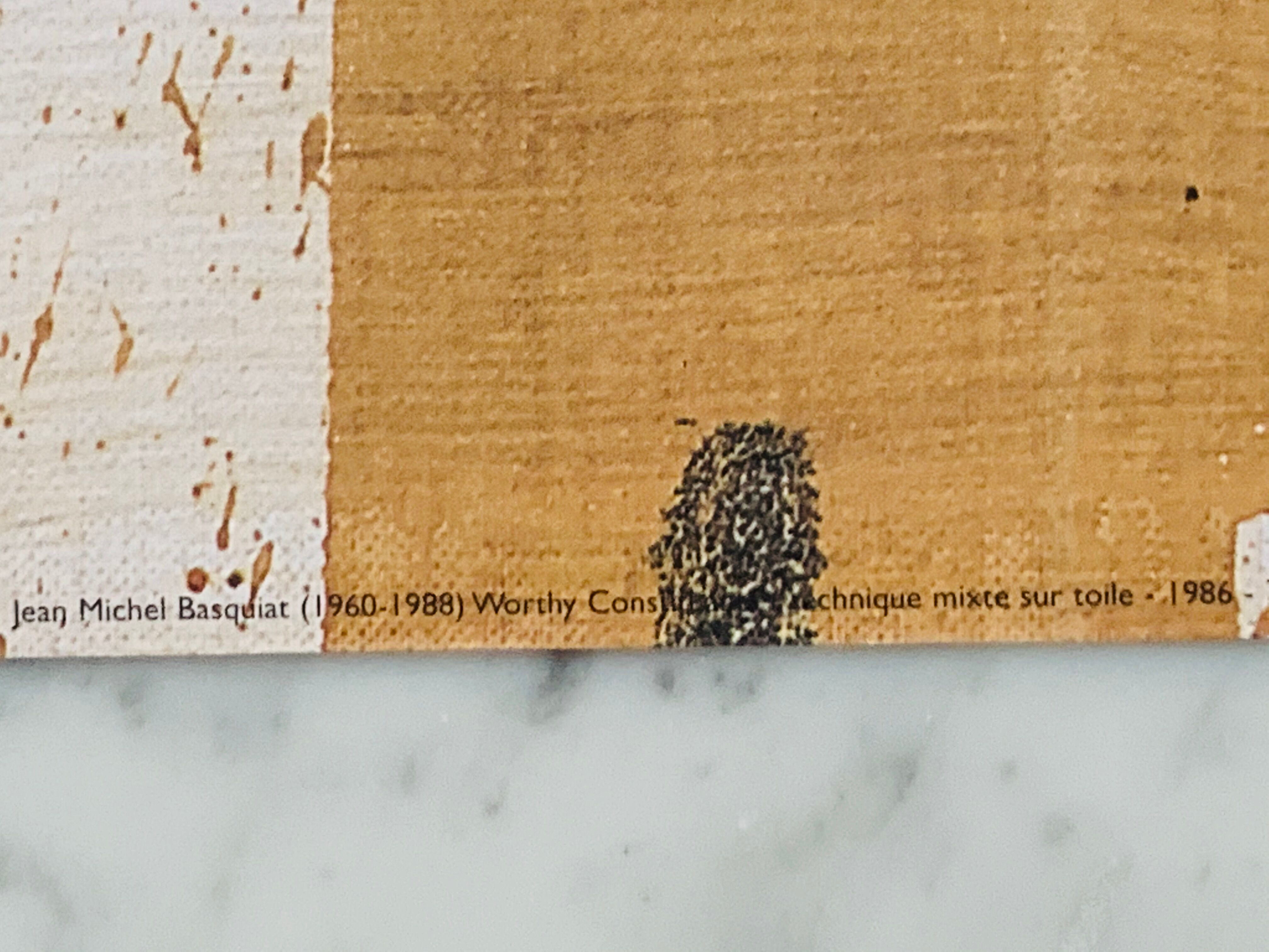 Art poster by Jean-Michel Basquiat " Worthy Constituents "1986 60X80cm