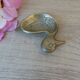 Small carved brass duck ashtray, duck pocket ashtray