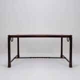 Brutalist Spanish Iron and Tile Coffee Table - circa 1920s