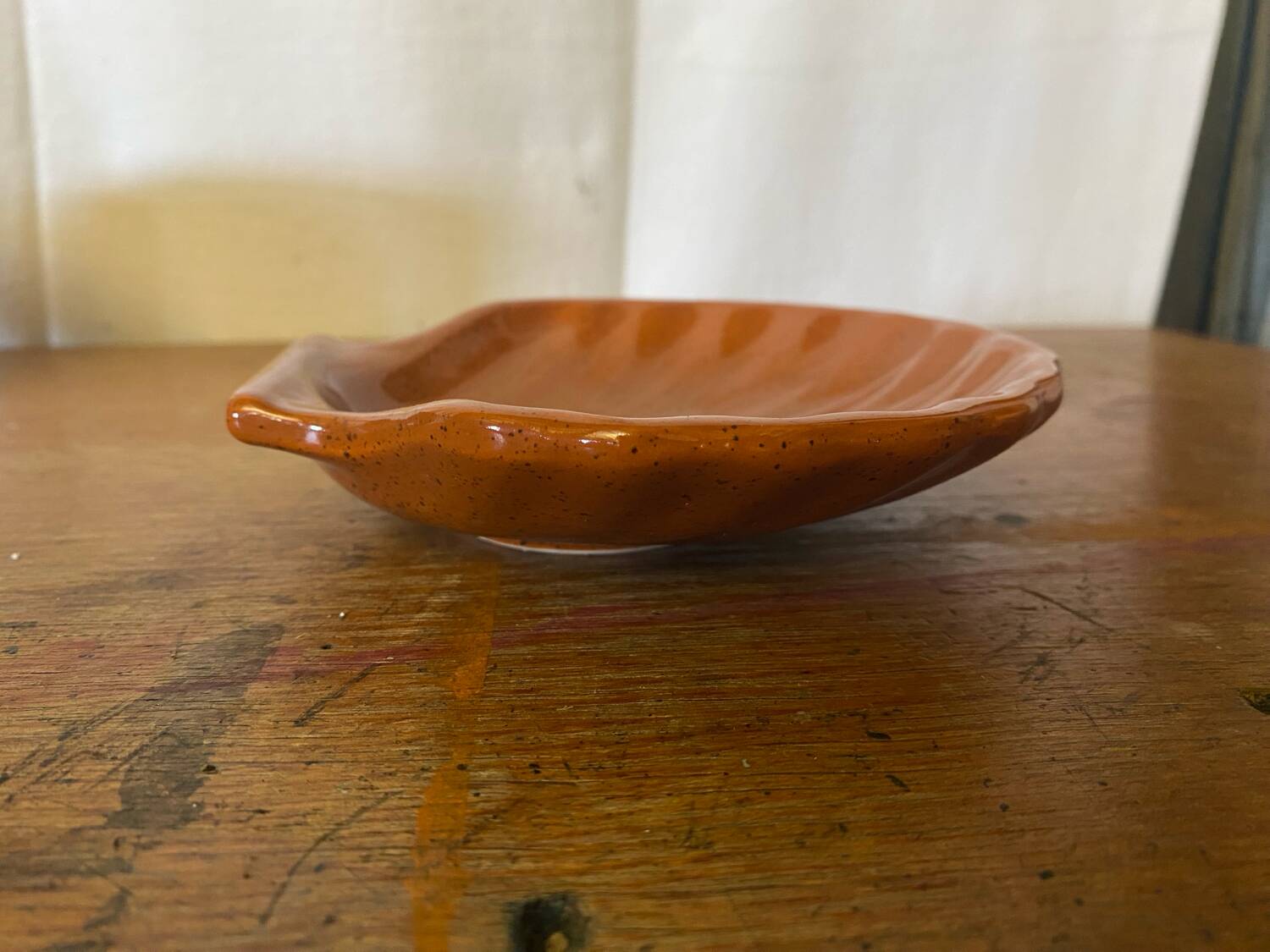 Série 6 Coupelles EMILE HENRY Céramique Marron Forme Coquillage Vintage