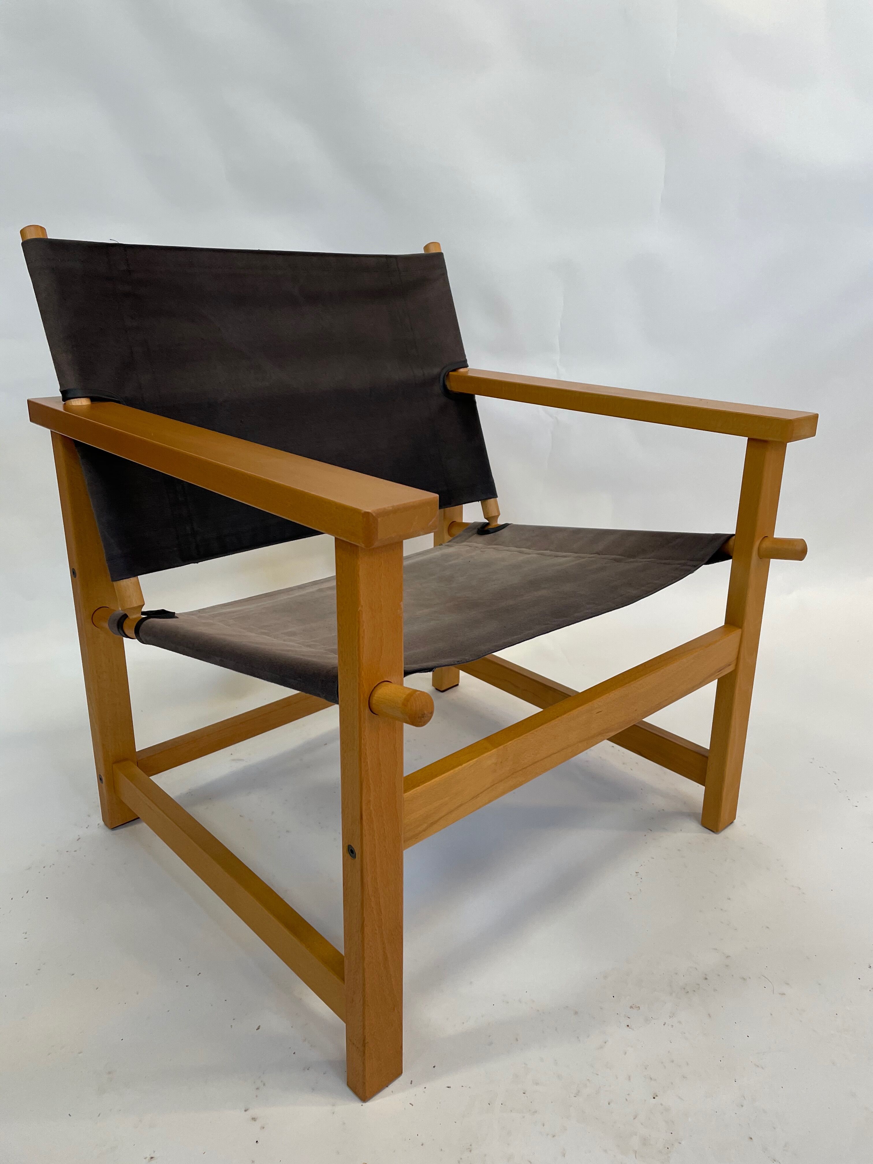 Vintage Safari Chair 1980s Hyllinge Møbler Denmark
