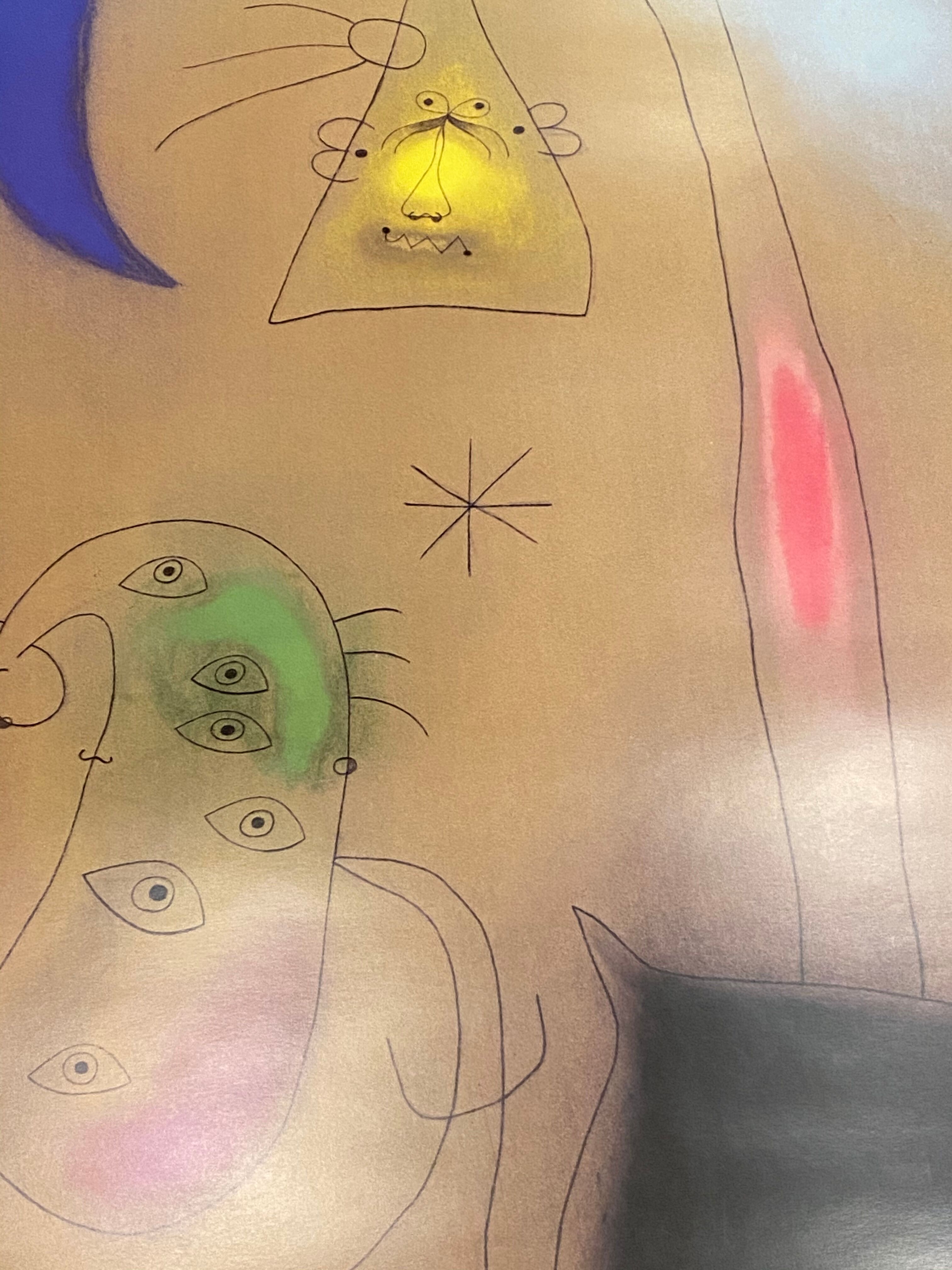 Original Joan Miro exhibition poster