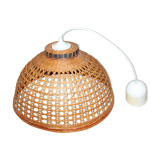 Braided bamboo hanging lamp