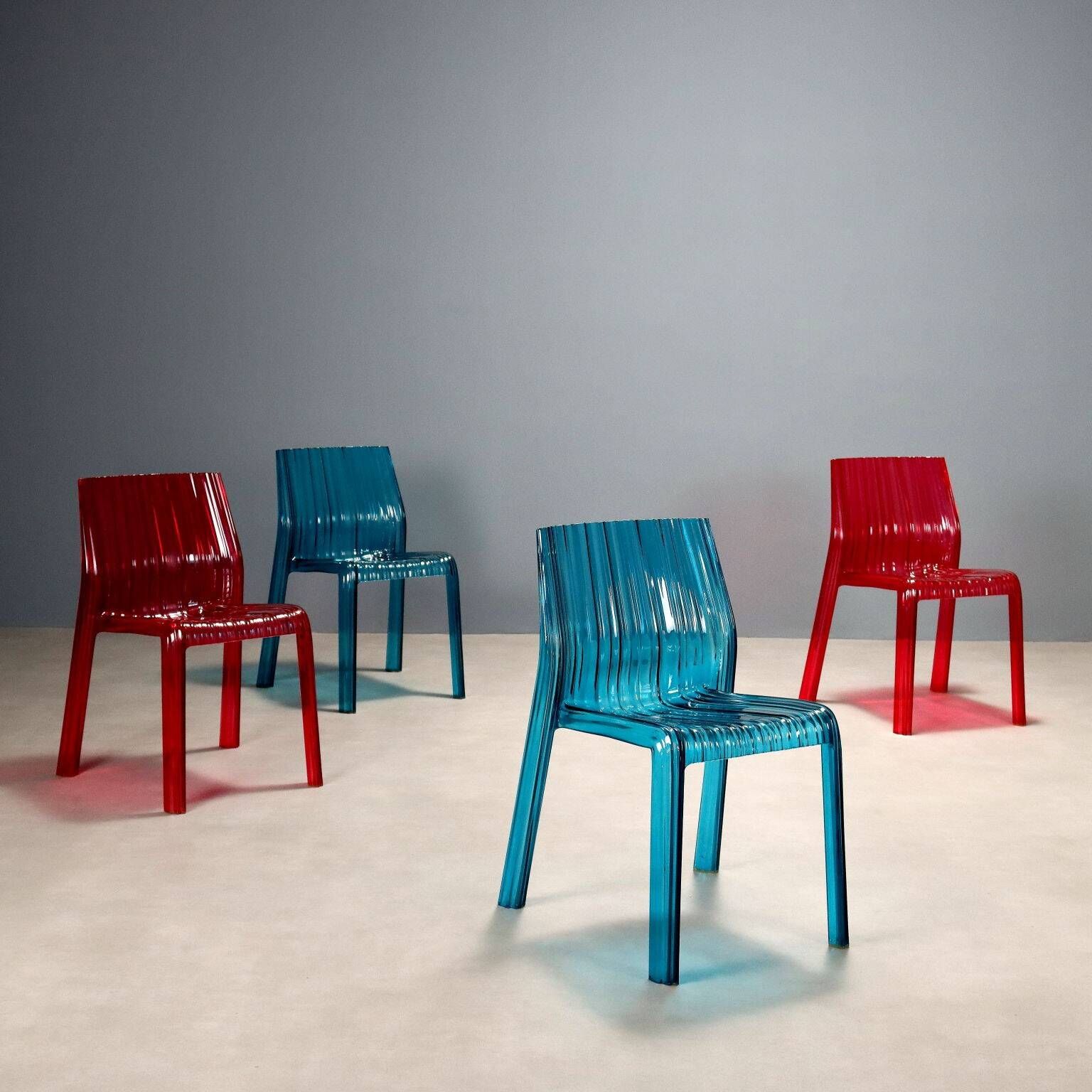 Original vintage Kartell Frilly chairs designed by Patricia Urquiola in the 2000s