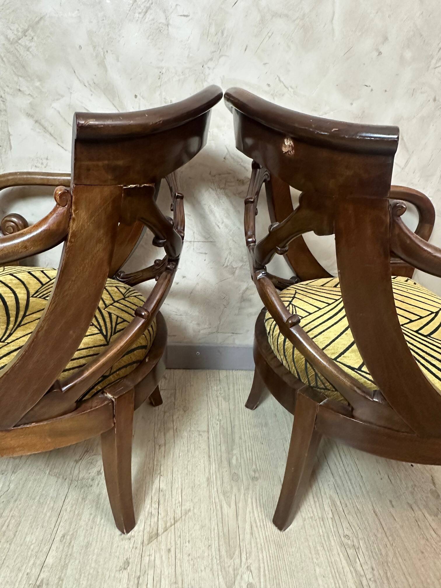 Pair of English armchairs
