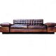 Antonello Mosca giorgetti sofa royal 1970's cognac leather / patina