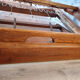 folding bed wood, daybed, solid oak, vintage, 50s
