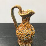 Old Pitcher or Sharp.  Ceramic pitcher. Pitcher with Anse.  Color - Blue Ecumes.  Diamètr