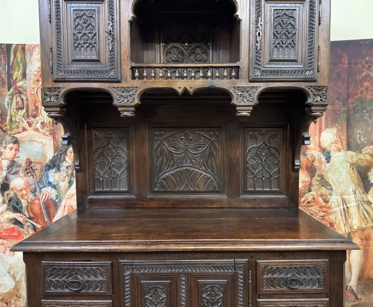 Renaissance Style Cabinet in Carved Wood circa 1850