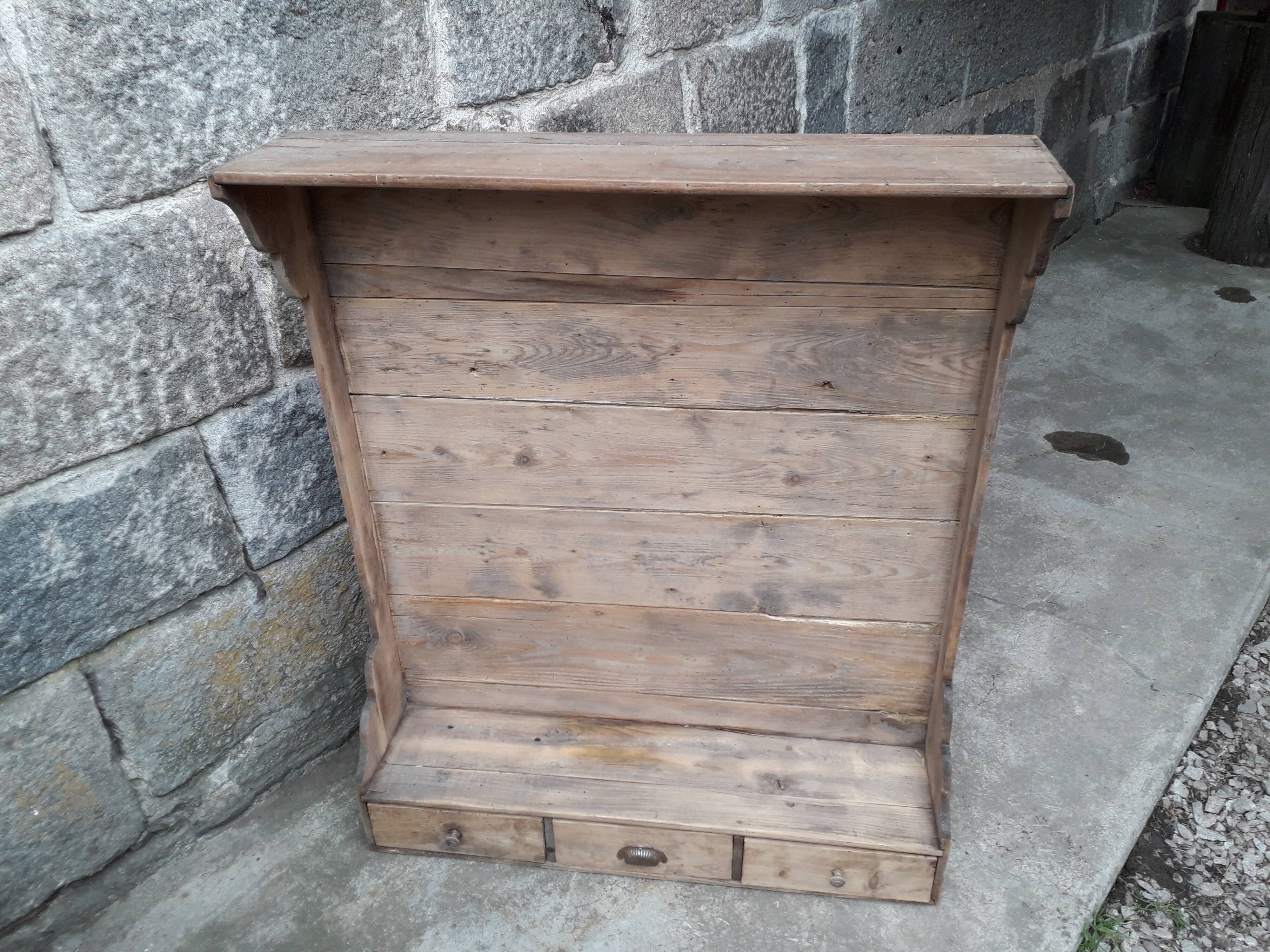 Rustic wall shelf
