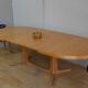 Oval table with 2 extensions baumann vintage central foot