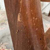 6 Art Deco walnut and leather chairs