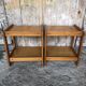 Paire de Chevet Table D’appoint Bois Vintage #A320