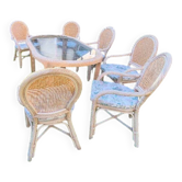 Rattan garden furniture, 1960s Vivai del sud