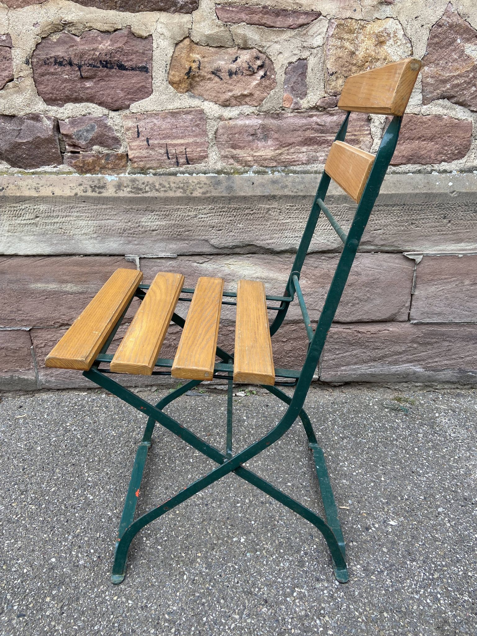 4 chaises de jardin terrasse pliantes vintage