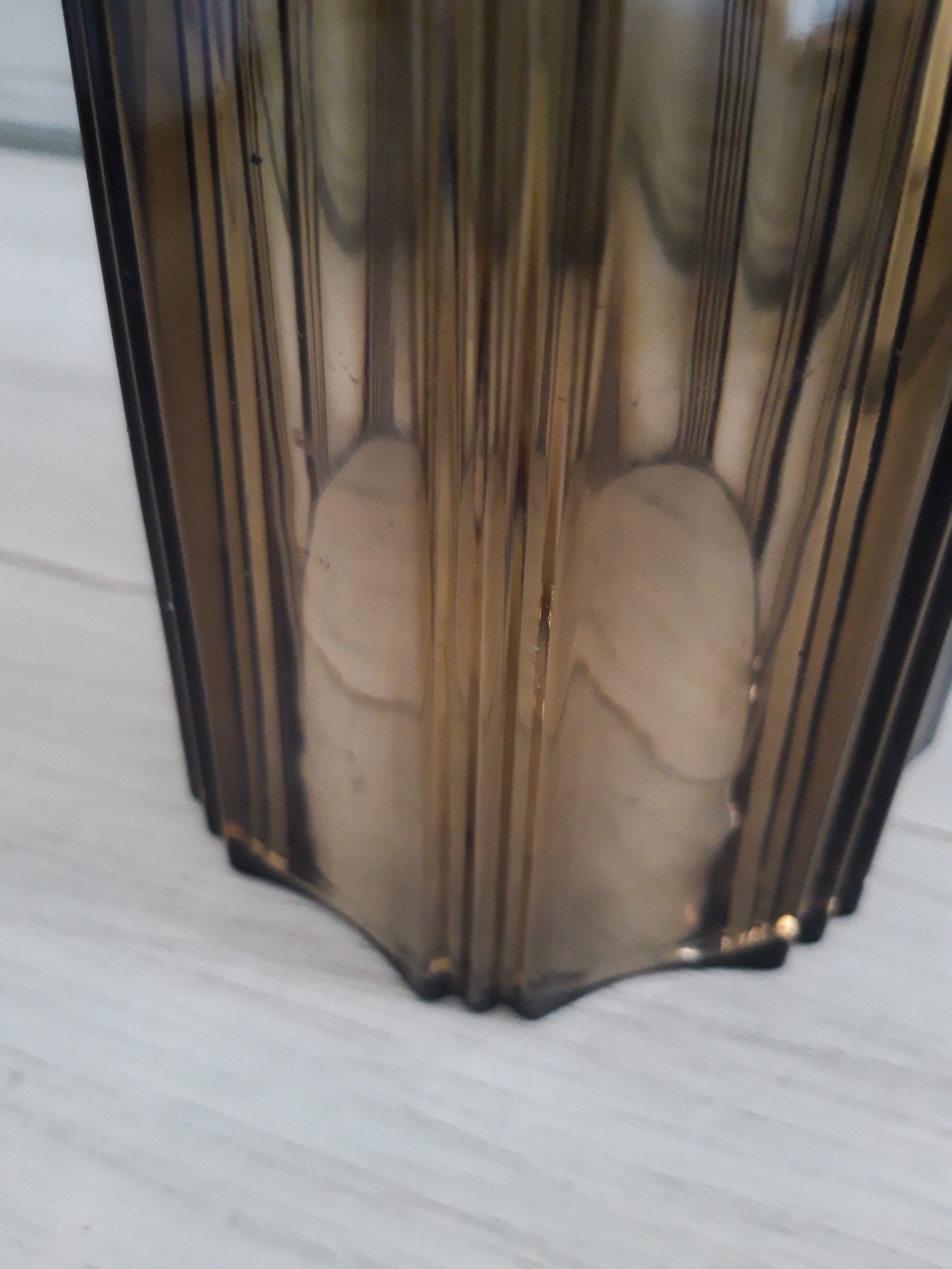 Smoked glass vase