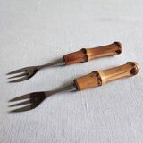 Dessert forks with bamboo handle 60'