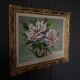 Oil on canvas still life by M. Marrois bouquet of flowers