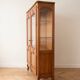 Classic display cabinet in cherry wood, Louis XV style.