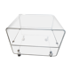Table basse David Lange sur roulettes plexiglas