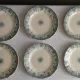 6 flat plates in earthenware from HB Choisy-le-Roi "Henriette"