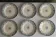 6 flat plates in earthenware from HB Choisy-le-Roi "Henriette"