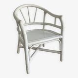 Children's armchair, white rattan