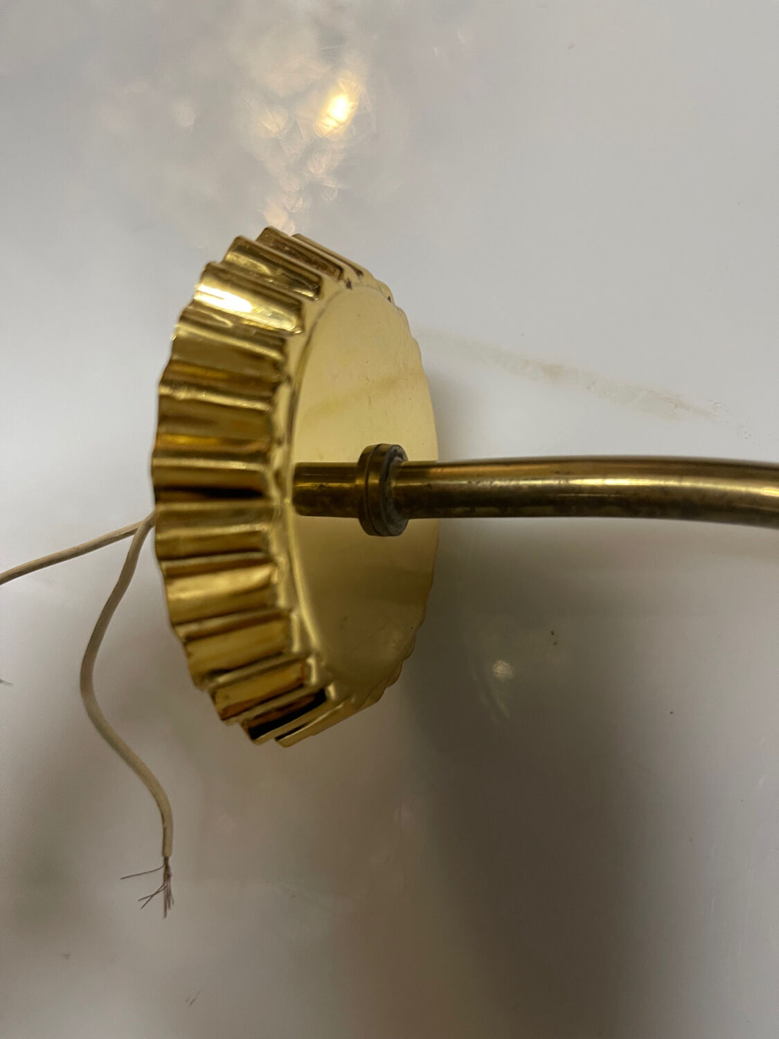 Italian Glass Brass Sconces in the Style of Stilnovo 1960’s