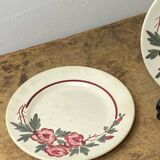 Two Digoin Sarreguemines dessert plates